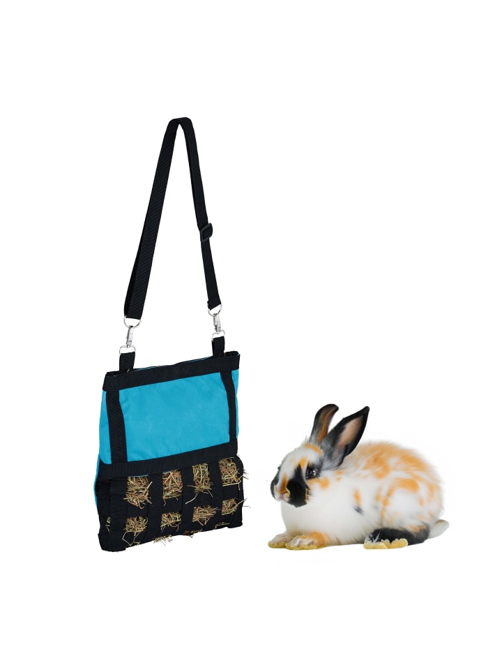 relaxdays Heutasche in Blau/ Schwarz - (B)30 x (H)30 cm günstig kaufen onesize