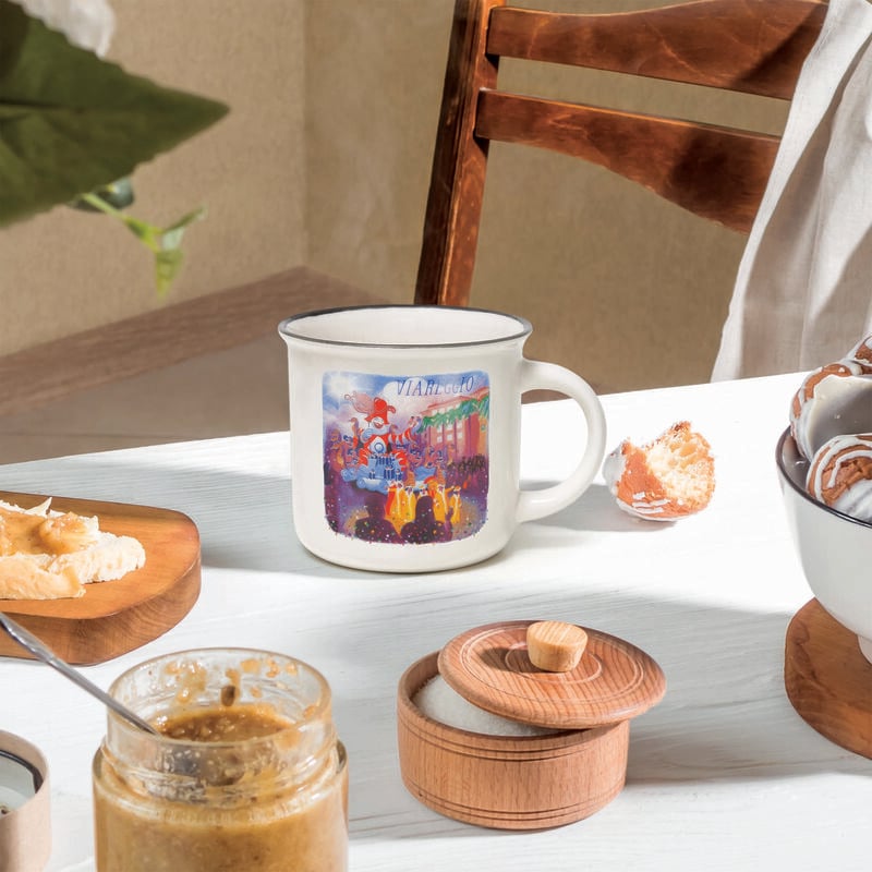 Xícara de porcelana - Cup-Puccino - Coleção Cidades do Mundo