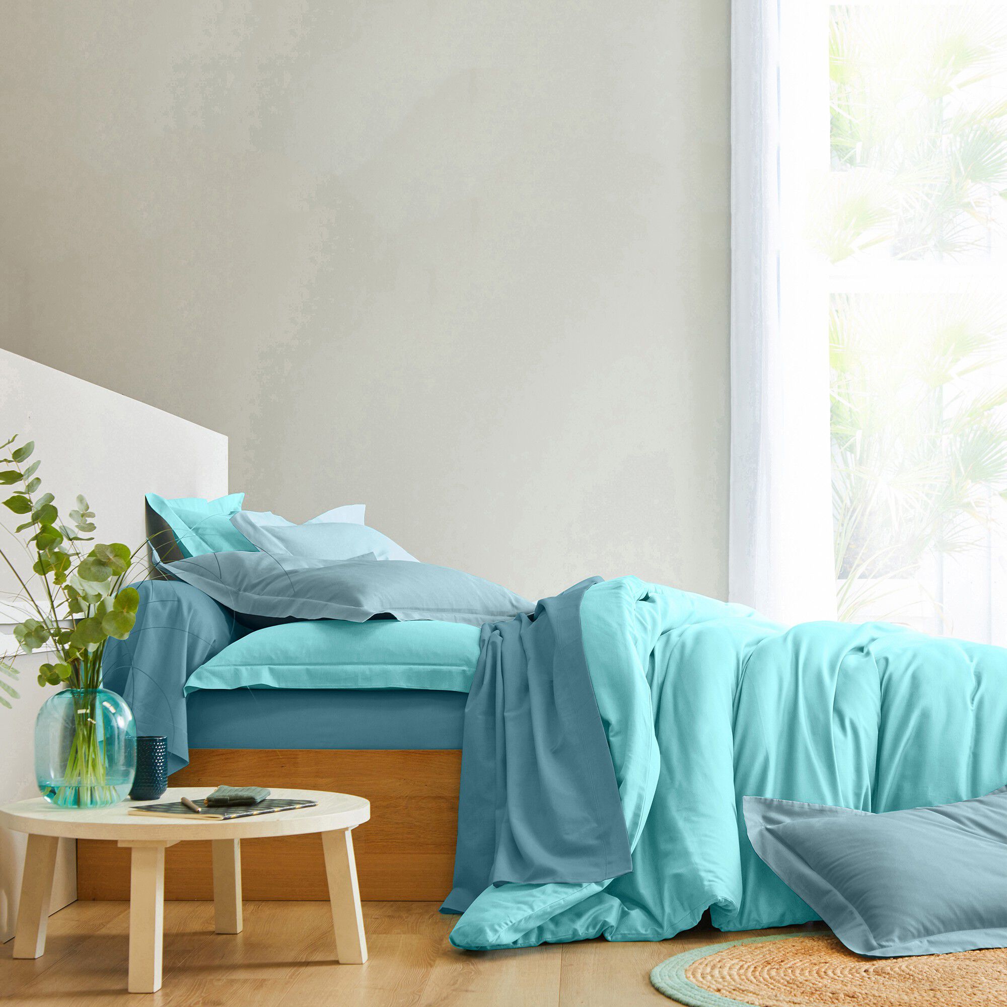 Linge de lit uni coton