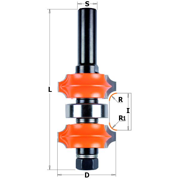 CMT 900.622.11 Set freze rotunjire reglabile 34x100 coadă 12 mm