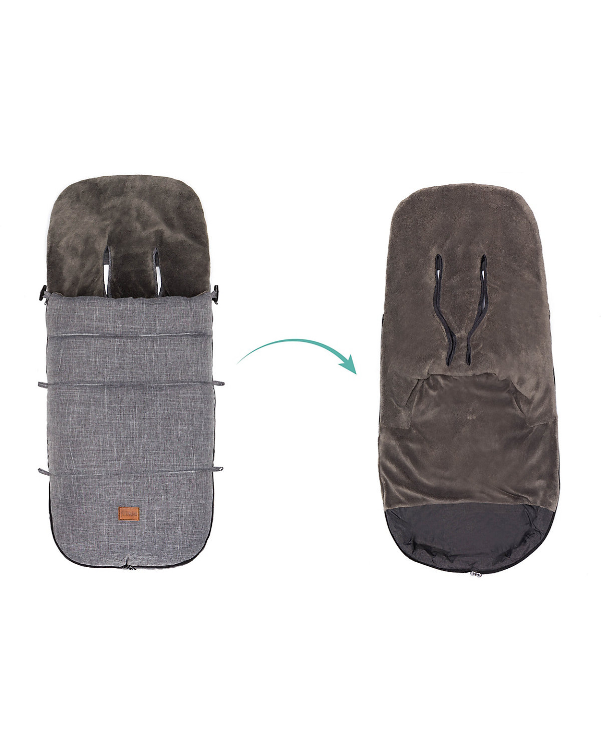 Winterfußsack Kinley, melange hellgrau