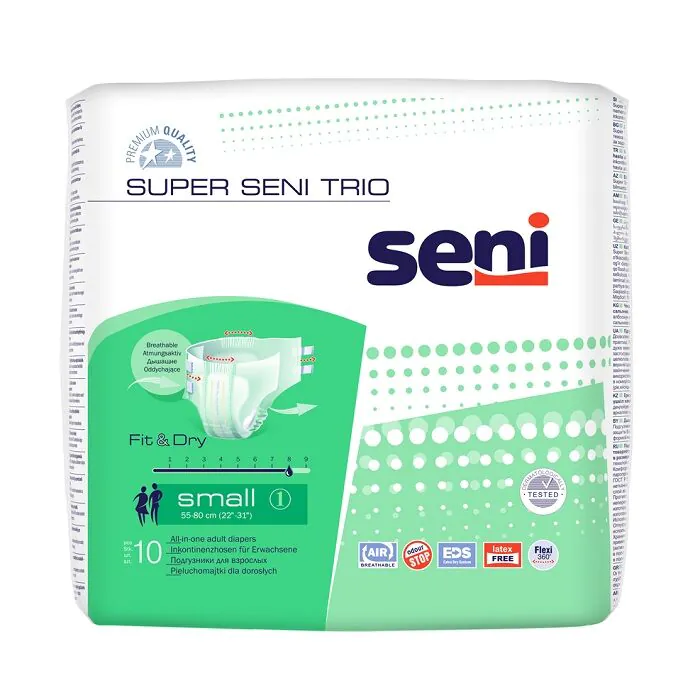 „Super Seni Trio“ sauskelnės suaugusiems, 55–80 cm, mažos