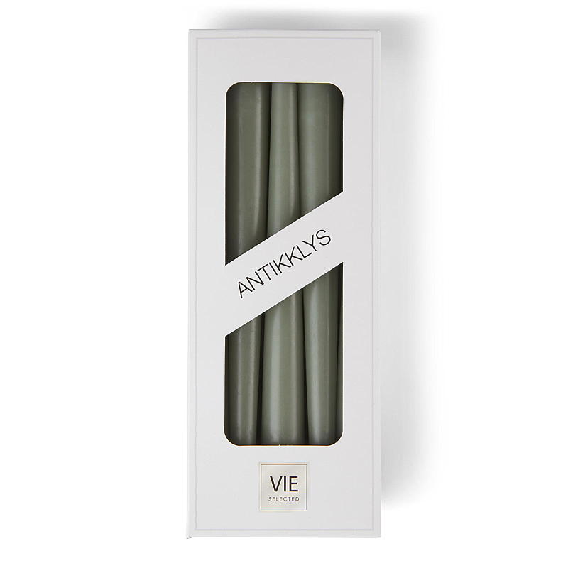 Vie Selected Antikklys 10-pk 24 cm 7,5 timer hvit Green Bay