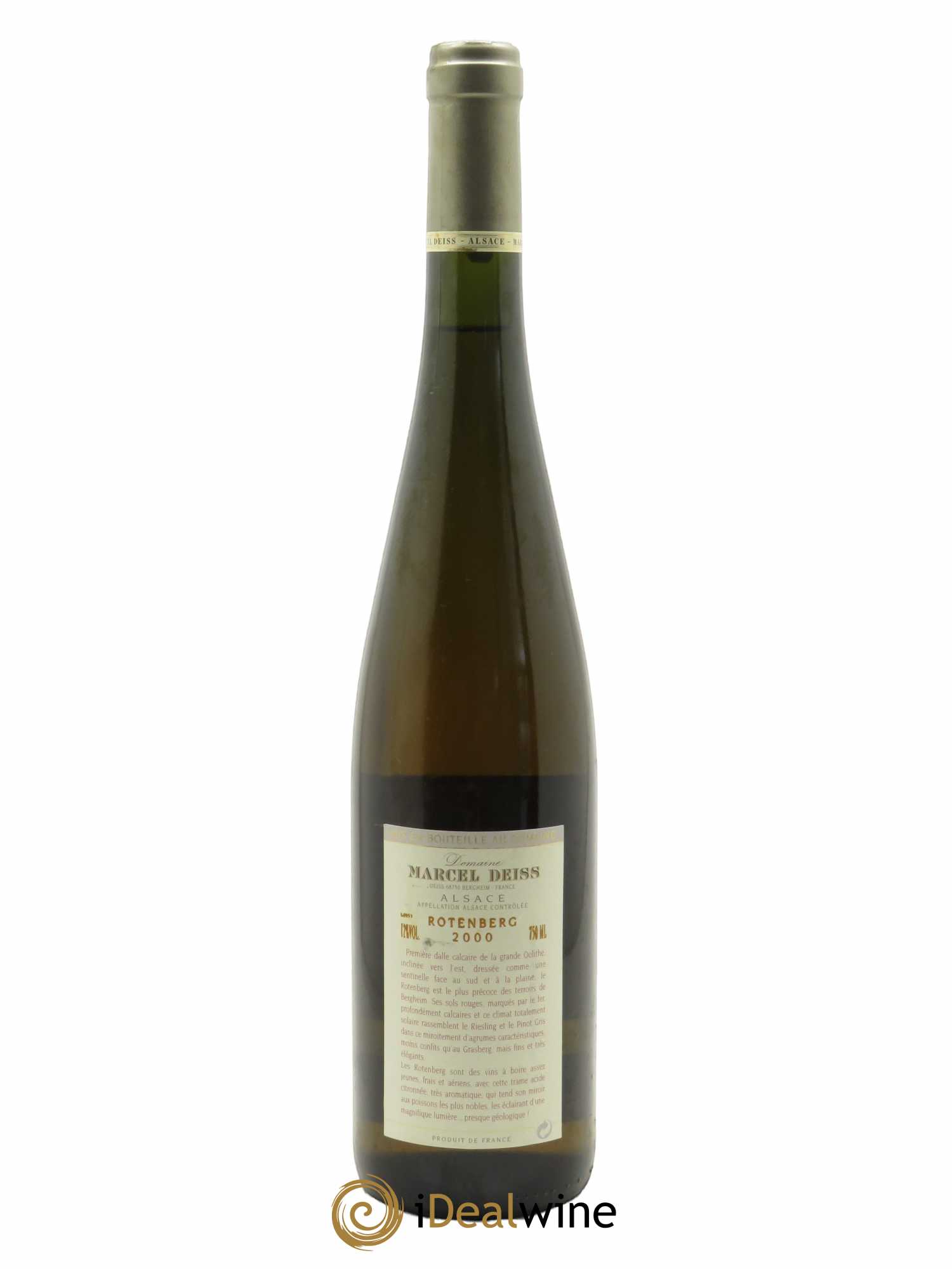 Alsace Rotenberg Marcel Deiss (Domaine)  2000 - Lot de 1 Bouteille