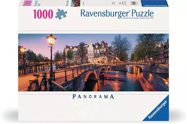 Puzzle 1000 Teile - Abend in Amsterdam