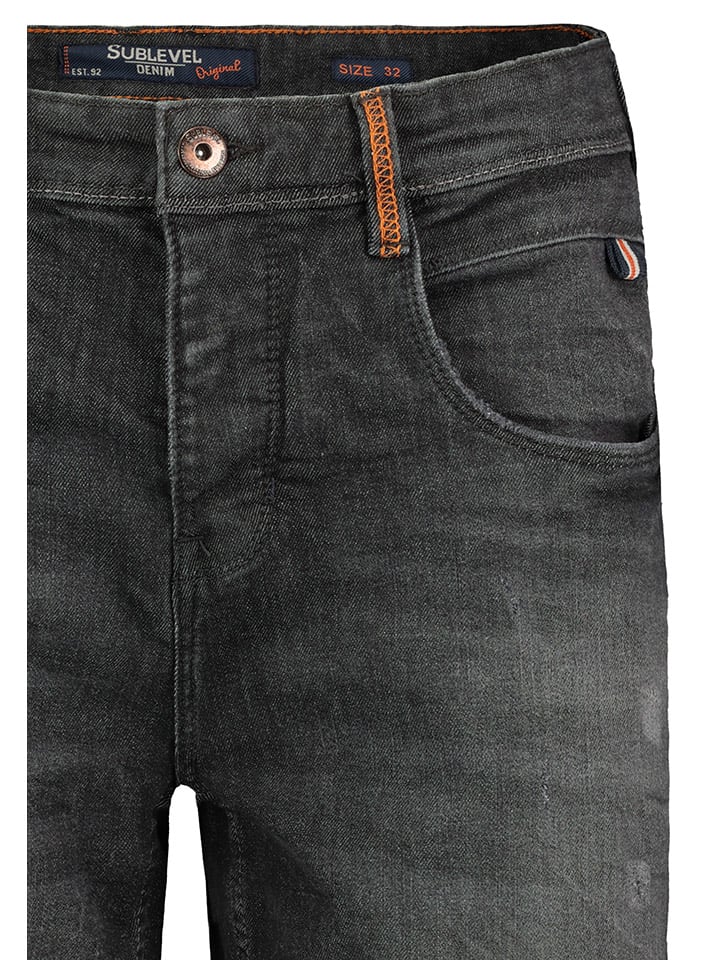 Sublevel Jeans-Bermudas in Anthrazit günstig kaufen