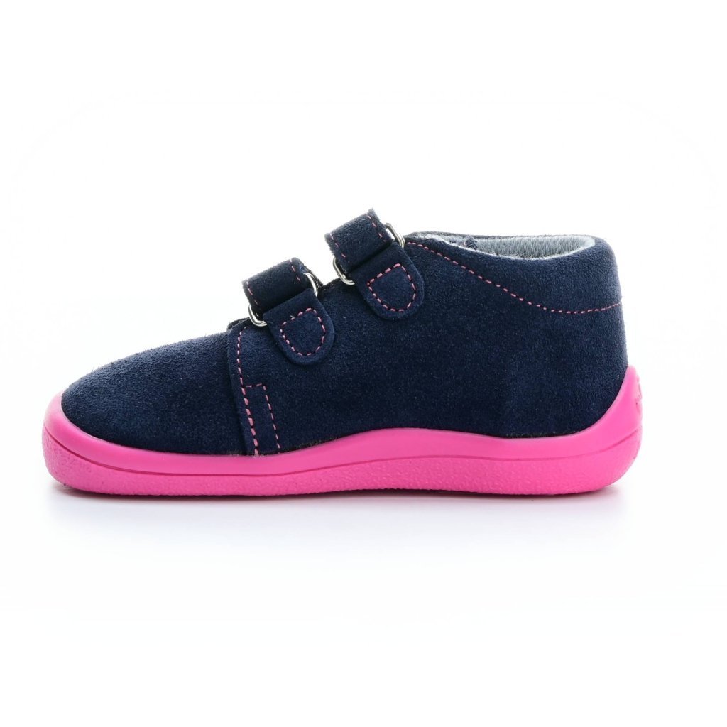 Beda Elisha mit Membran und Hinterkappe (BF 0001/W/M/OP/FW) dunkelblaue Barfuß-Stiefeletten