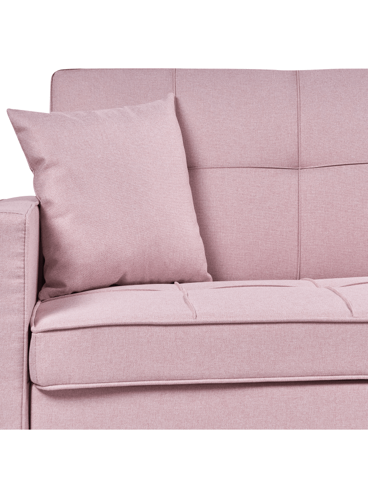 Beliani Schlafsofa GLOMMA in Rosa/Schwarz - (W) 204 x (H) 93 x (L) 88 cm günstig kaufen onesize