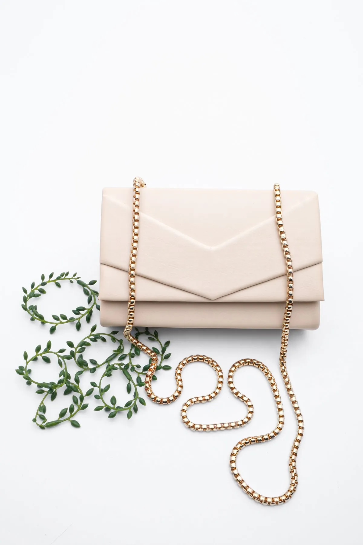Marjin  Damen-Hand- und Umhängetasche, goldfarben, Kettenriemen, Ginle Beige
