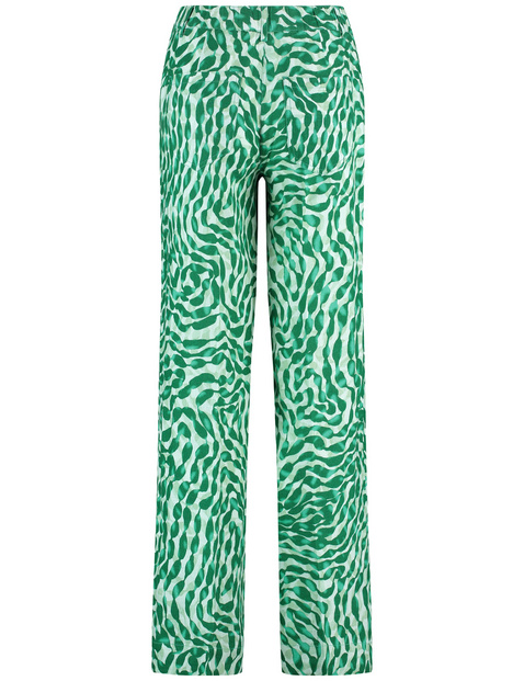 Gemusterte Leinenhose MIR꞉JA WIDE LEG