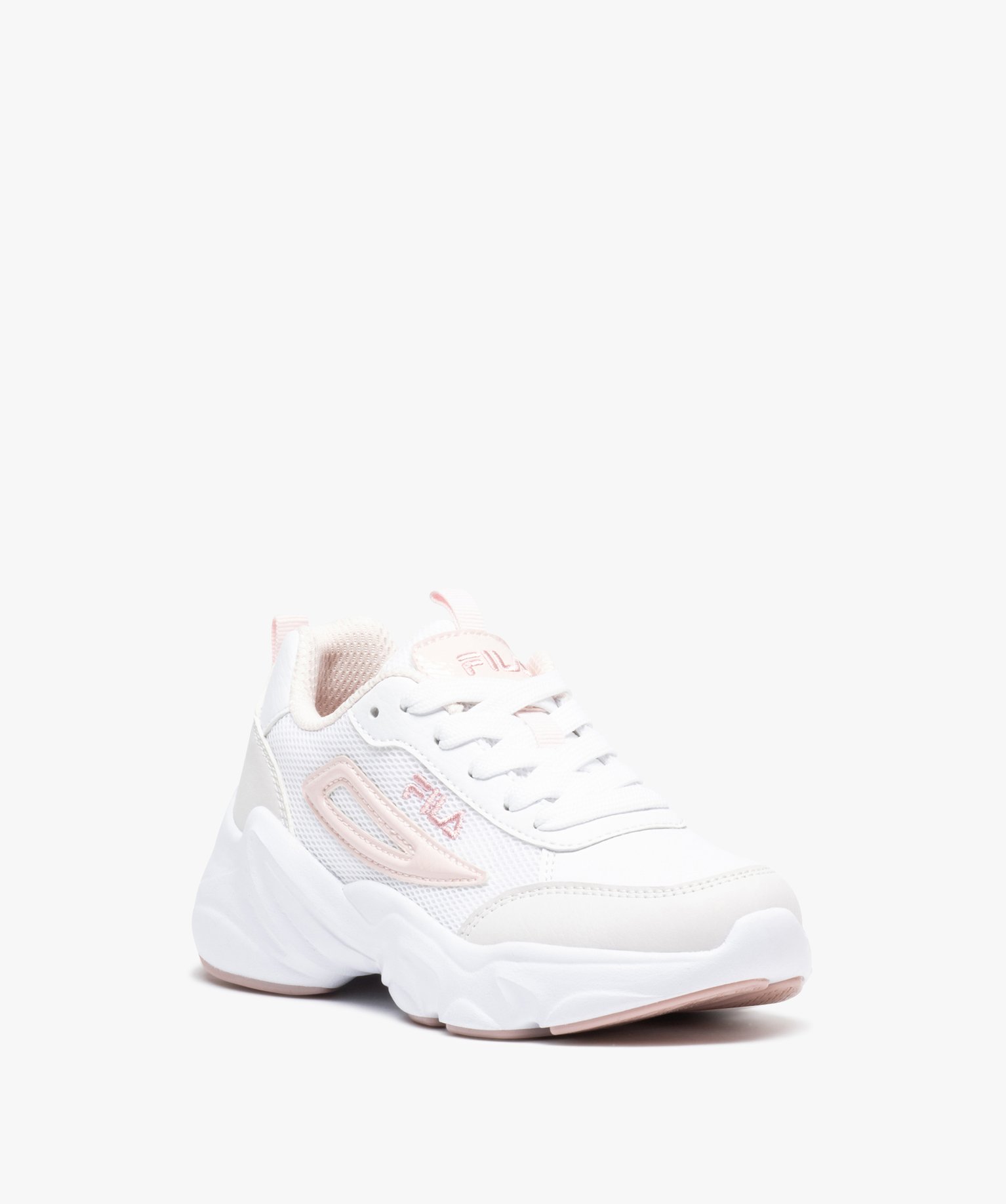 Baskets fille bicolores à lacets - Fila blanc | GEMO