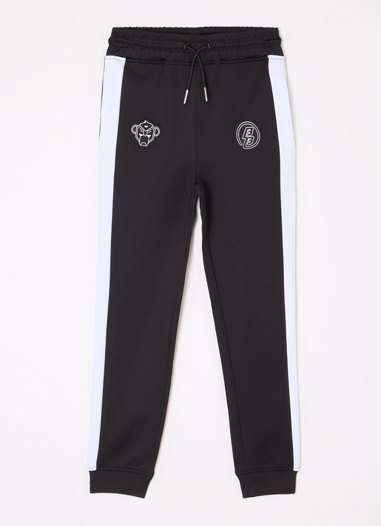 Pantaloni de trening Black Bananas slim fit cu buzunare cu fermoar și logo