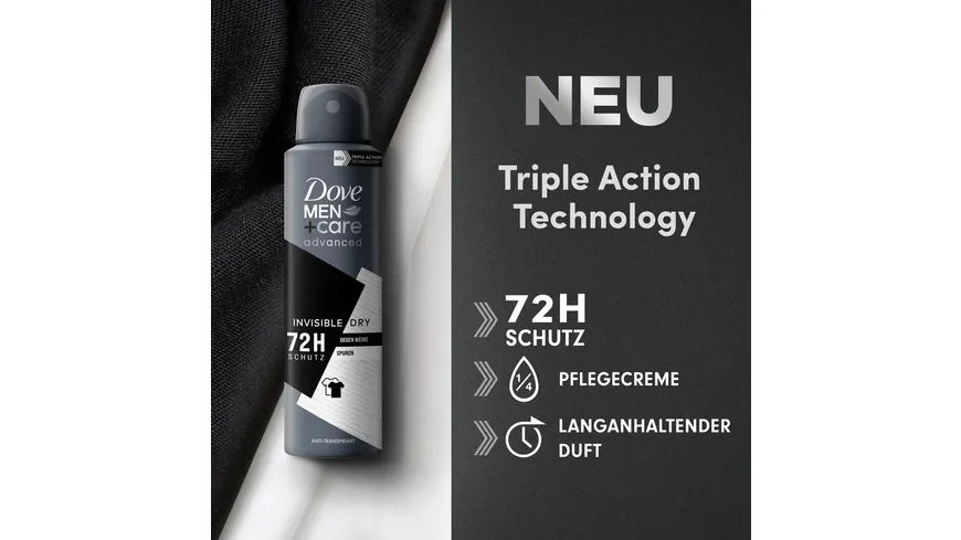 Dove Men+Care Deo-Spray Antitranspirant Advanced Invisible Dry 150 ml