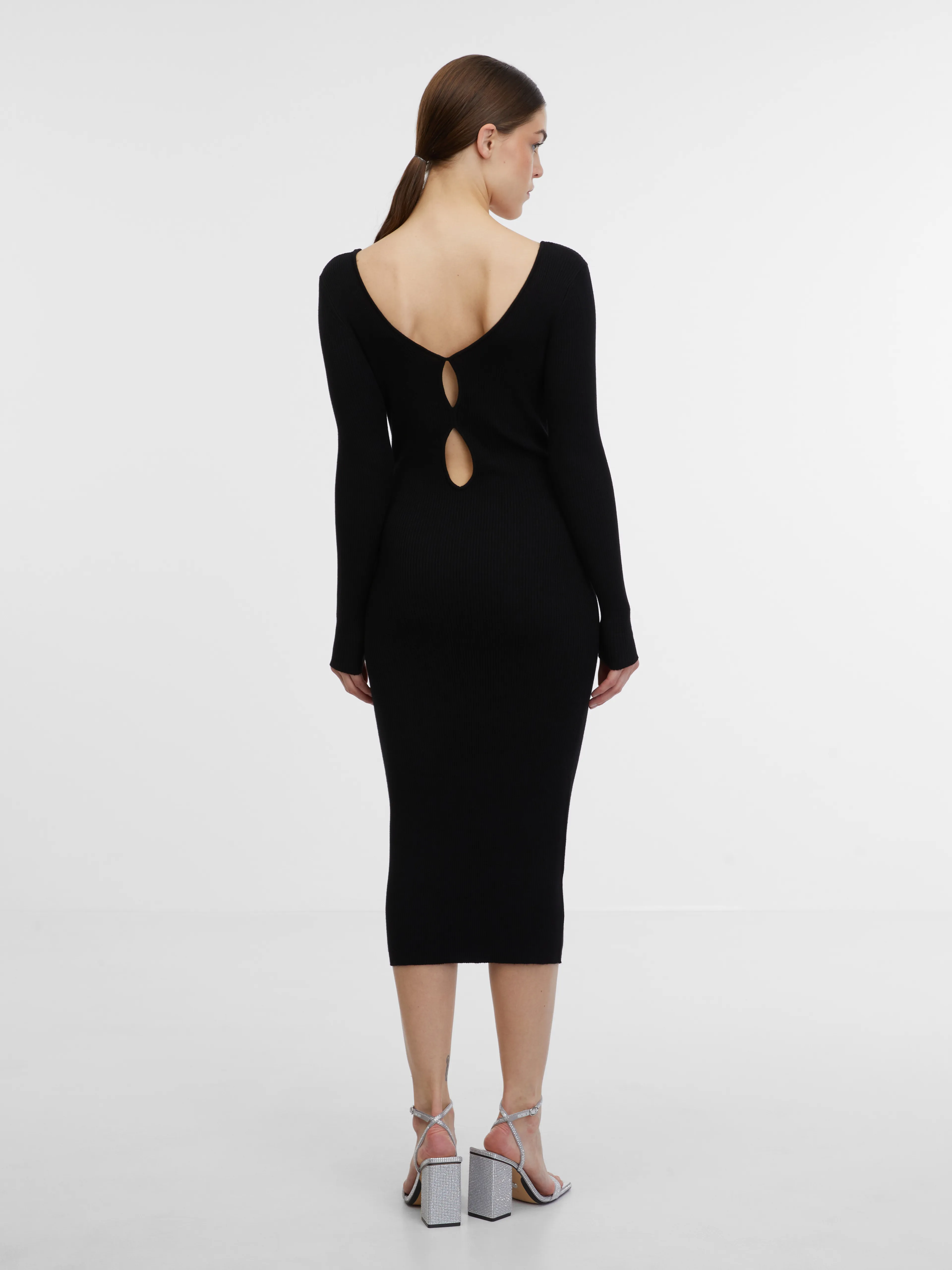 Schwarzes Damen-Pullover-Kleid ORSAY