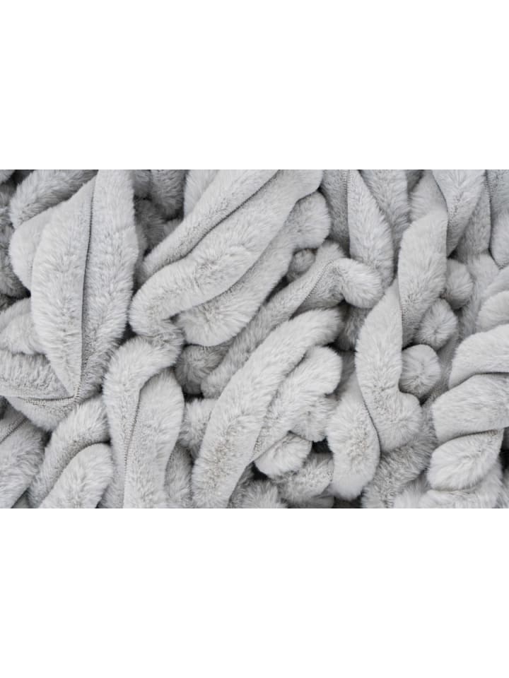 GMD Living Superweiche Kuscheldecke PLUSH, moderne Wohndecke in Silver (hellgrau) günstig kaufen 150 x 200 cm