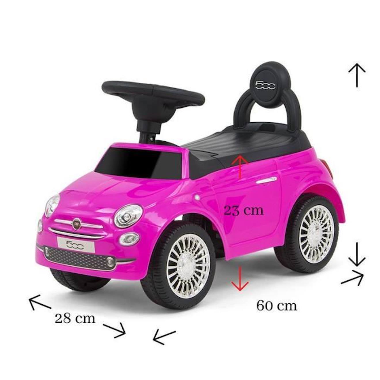 Porteur Milly Mally Fiat 500 Rose rose