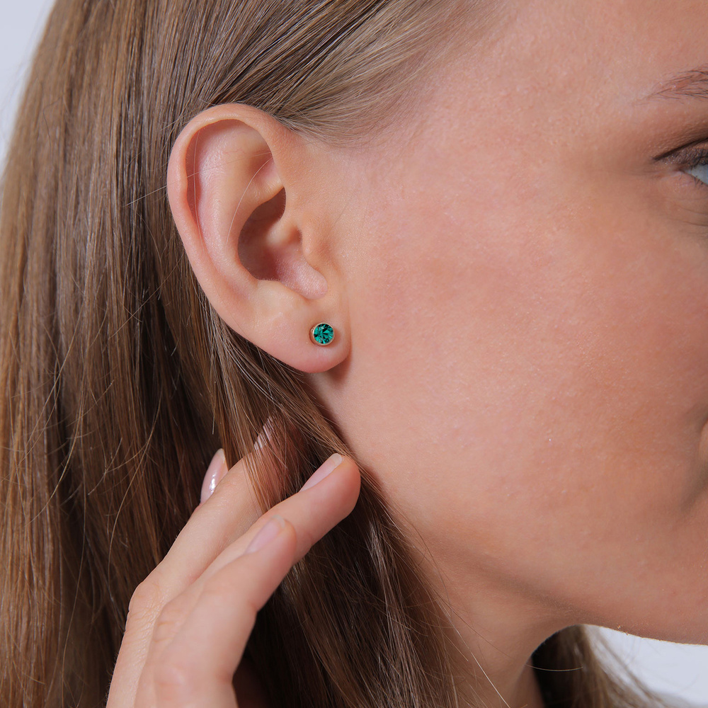 Elli Elli Boucles d'Oreilles Base Filigrane Cristal Boucles d'oreilles Femme - (925/10 Boucles d'oreilles