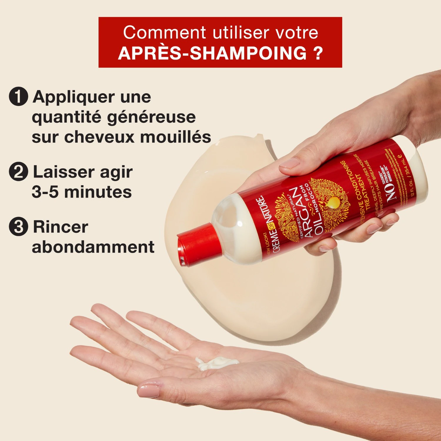 „Creme of Nature Argan“ kondicionierius be sulfatų