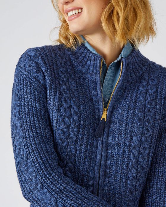 Cardigan en maille perlée et torsadée Thermolactyl