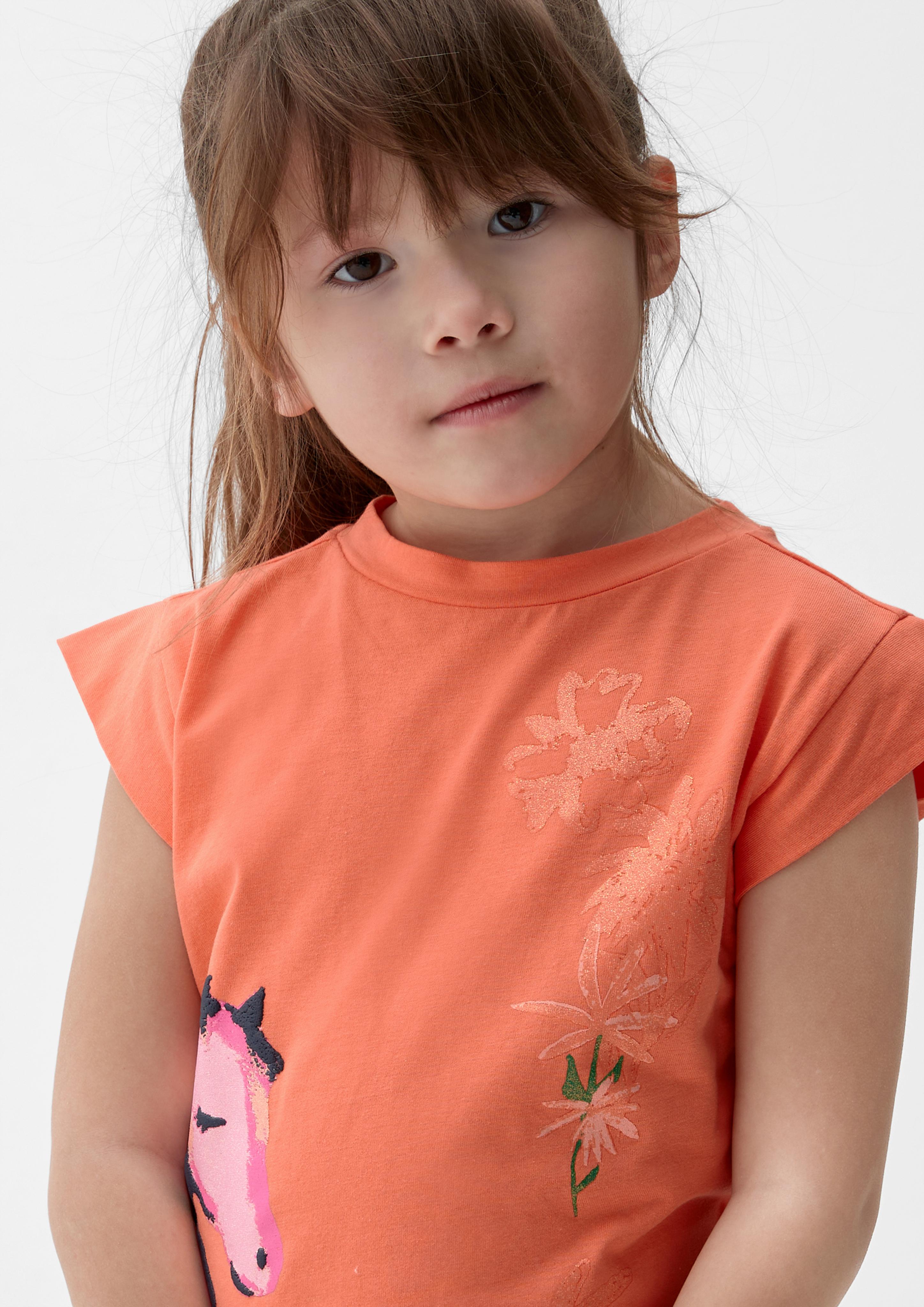 T-Shirt mit Glitzerprint  2127416-2034