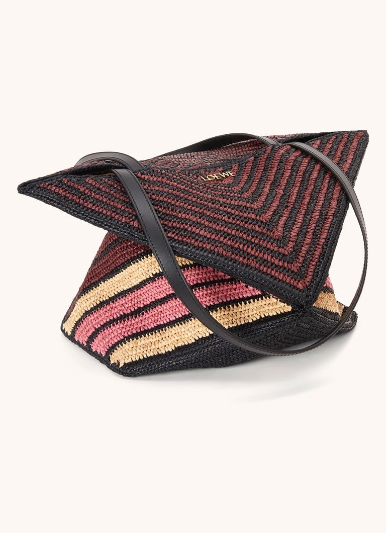 LOEWE Puzzle Fold -keskikokoinen olkalaukku vasikannahkaisilla yksityiskohdilla