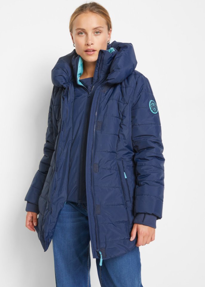Outdoor-Kurzmantel, 2-in-1-Optik, gesteppt