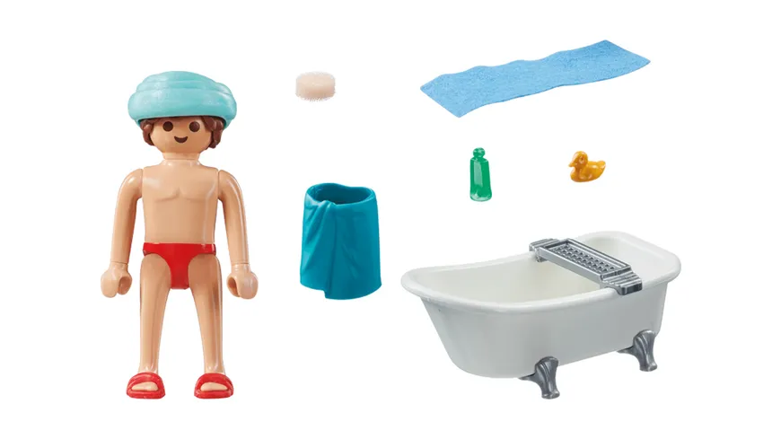 PLAYMOBIL 71167 - Special Plus - Mann in der Badewanne