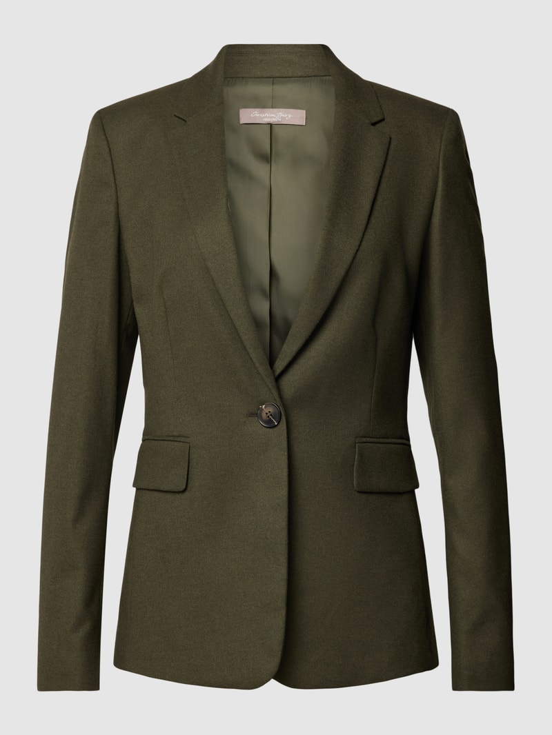 Blazer mit Reverskragen in olivgrün