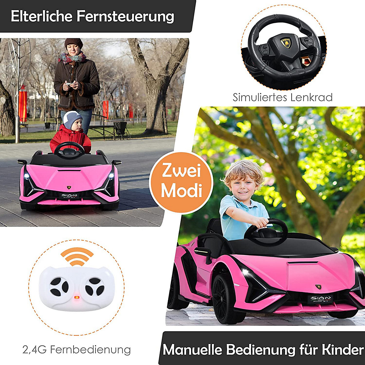 Elektroauto Lamborghini 2.4G Fernbedienung 3-8 Jahre