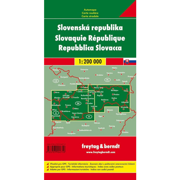 Slowakische Republik 1 : 200 000. Autokarte - Straßenkarte