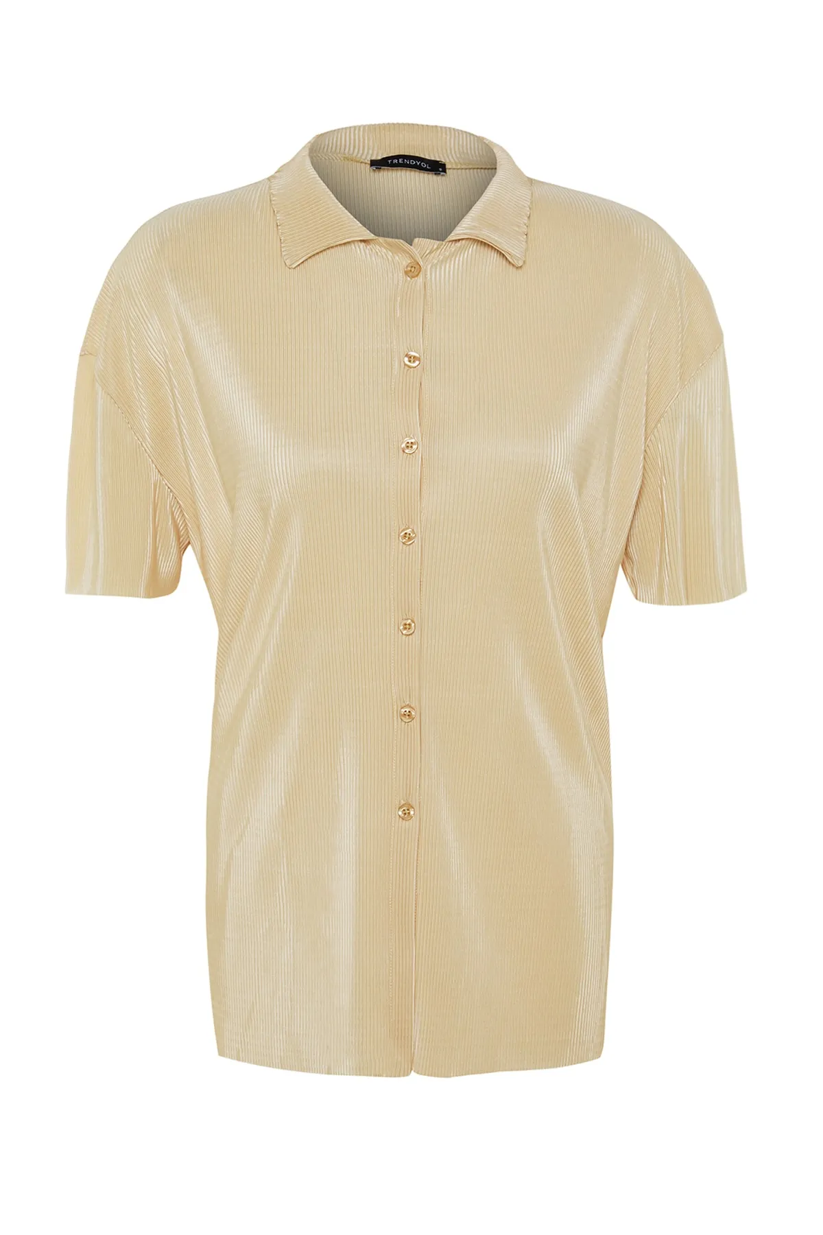 Trendyol Collection  Hemd - Beige - Relaxed Fit