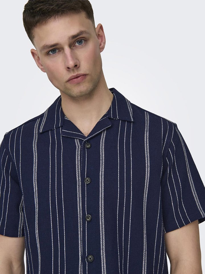 ONLY & SONS Hemd in Dunkelblau günstig kaufen