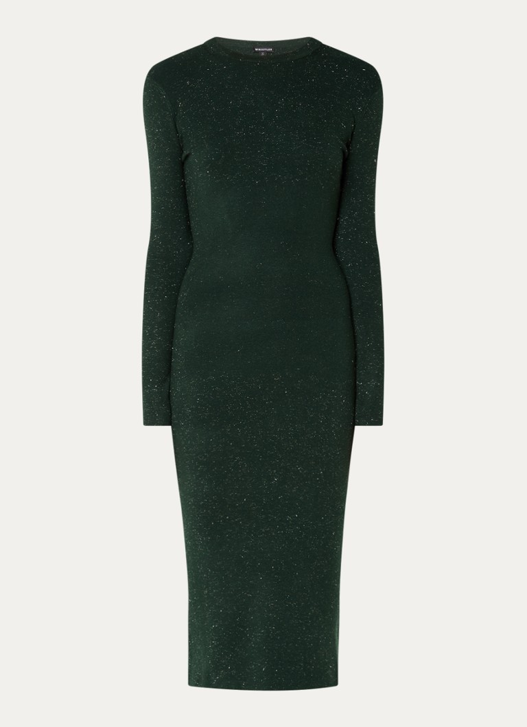 Vestido midi de malha fina Whistles Annie com lurex