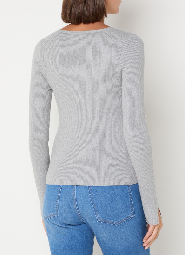 Marc O'Polo Ribbed V-Neck Top
