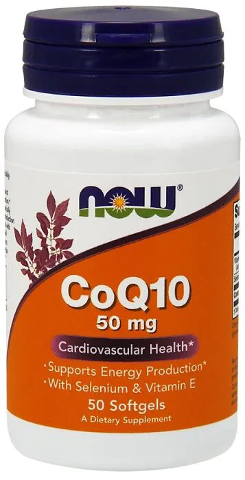 Now Foods CoQ10 са селеном и витамином Е 50 мг, дијететски суплемент са коензимом Q10, селеном и витамином Е, капсуле