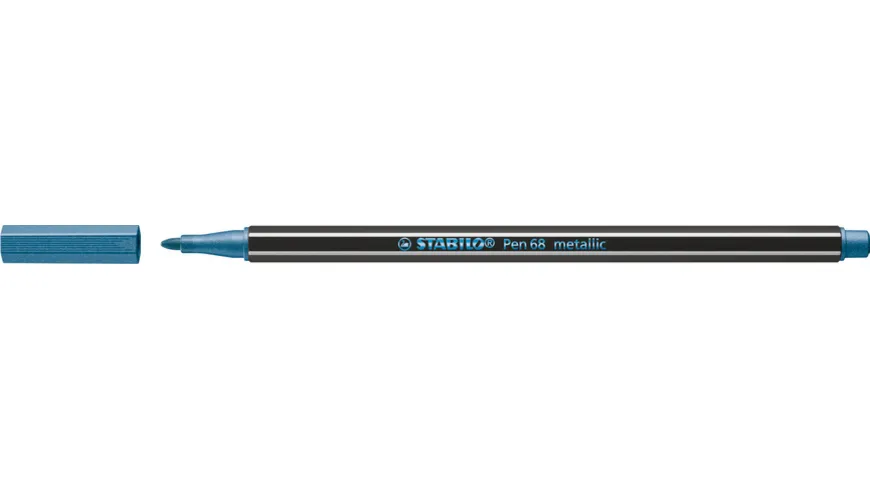 STABILO® Premium Metallic-Filzstift - STABILO Pen 68 metallic - Einzelstift - metallic blau metallic blau
