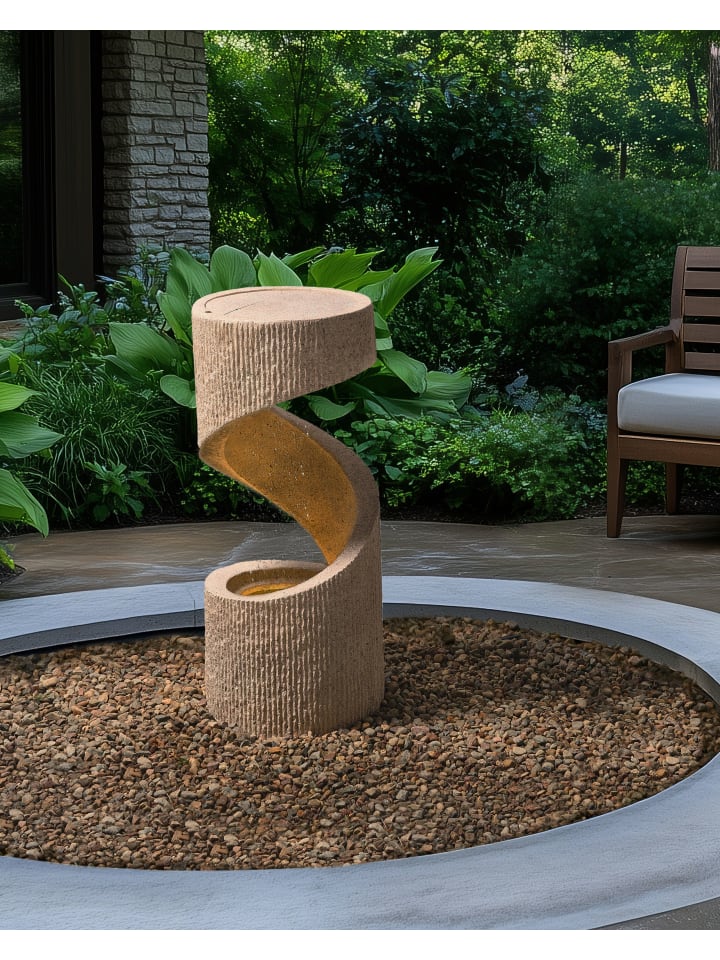 Beliani Gartenbrunnen WINX in Beige - (W) 35 x (H) 80 x (L) 35 cm günstig kaufen onesize