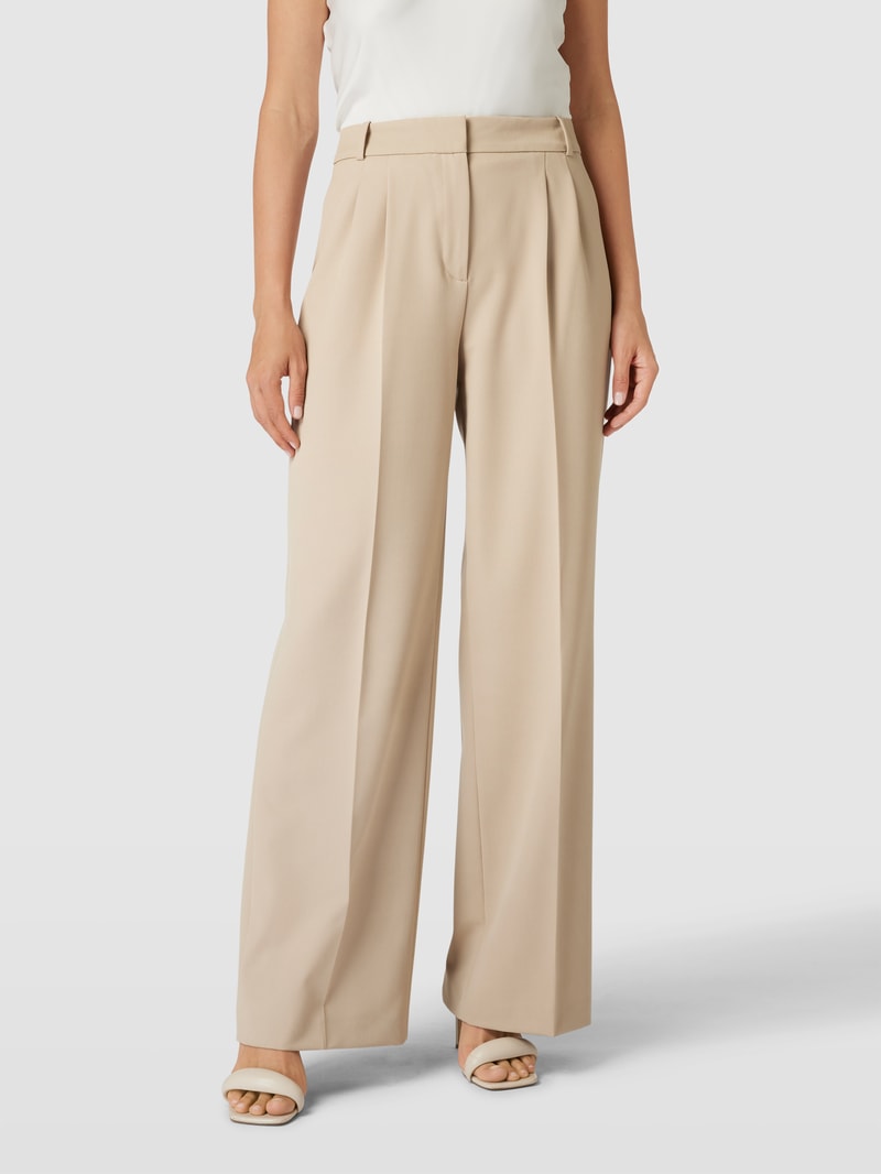 Loose Fit Stoffhose mit Viskose-Anteil in schlamm