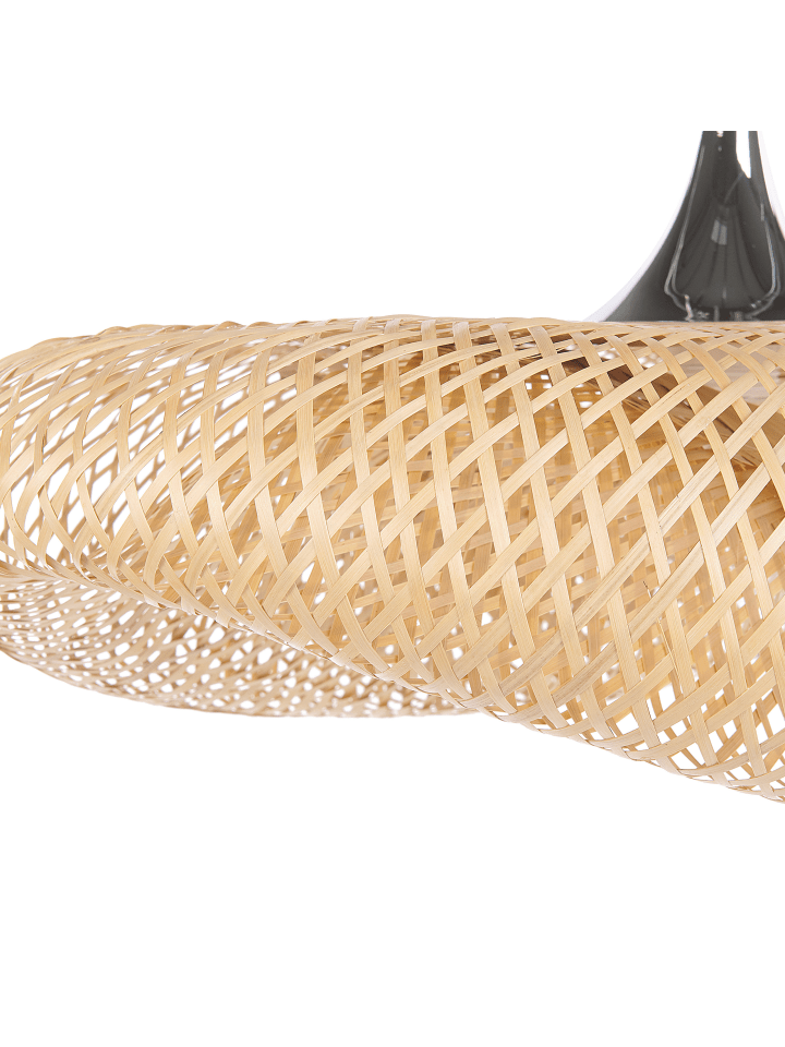 Beliani Pendelleuchten BOYNE in Heller Holzfarbton/Silber/Transparent günstig kaufen onesize