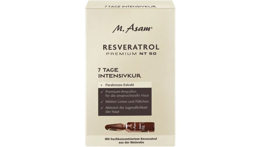 M. Asam® RESVERATROL PREMIUM NT50 Ampullen Kur 7 ml
