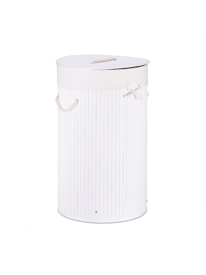 relaxdays 2x Wäschekorb in Braun/ Weiß - Je 80 l günstig kaufen onesize