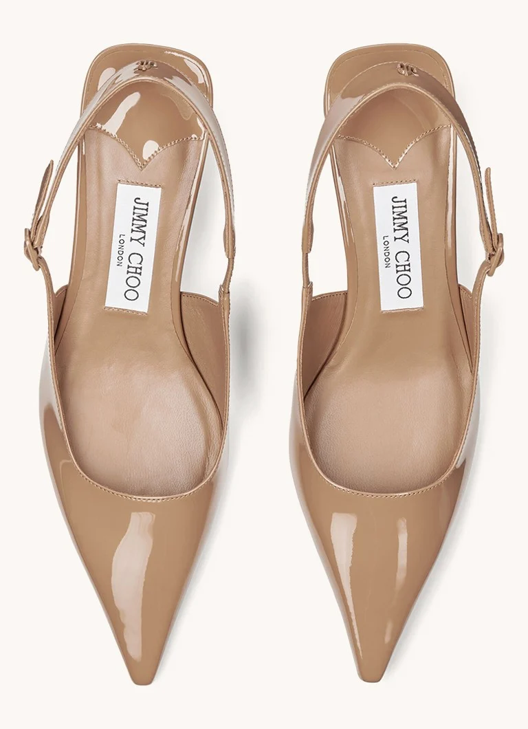 Jimmy Choo Amel 50 slingback i lakkskinn