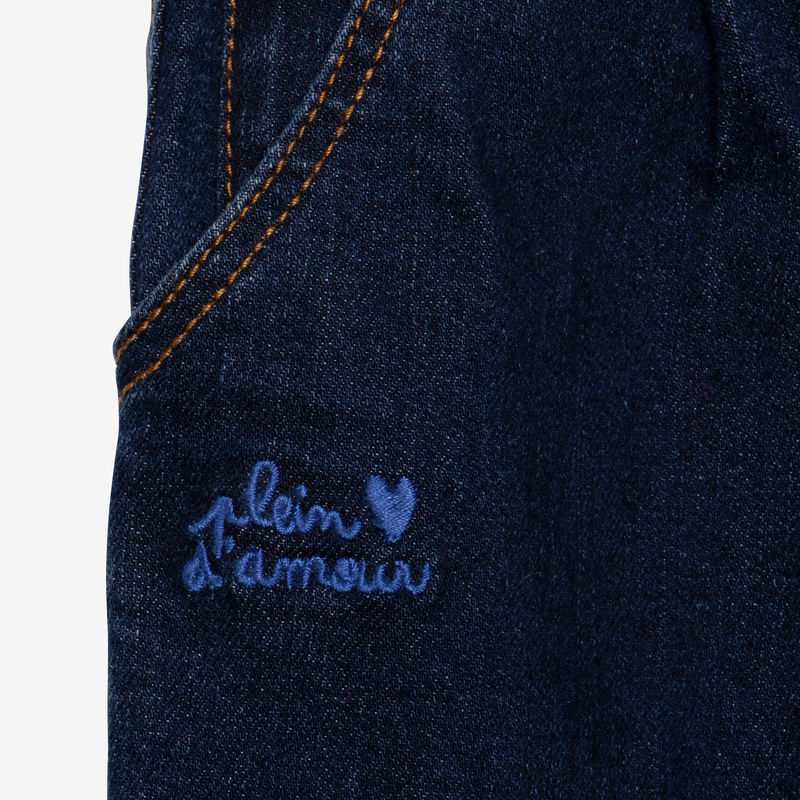 Pantalon denim bébé fille brodé Catimini