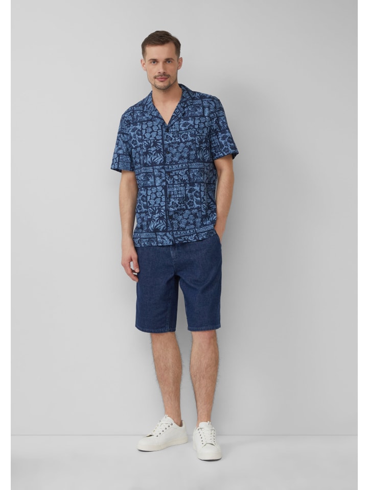 s.Oliver Hemd kurzarm in Blau günstig kaufen