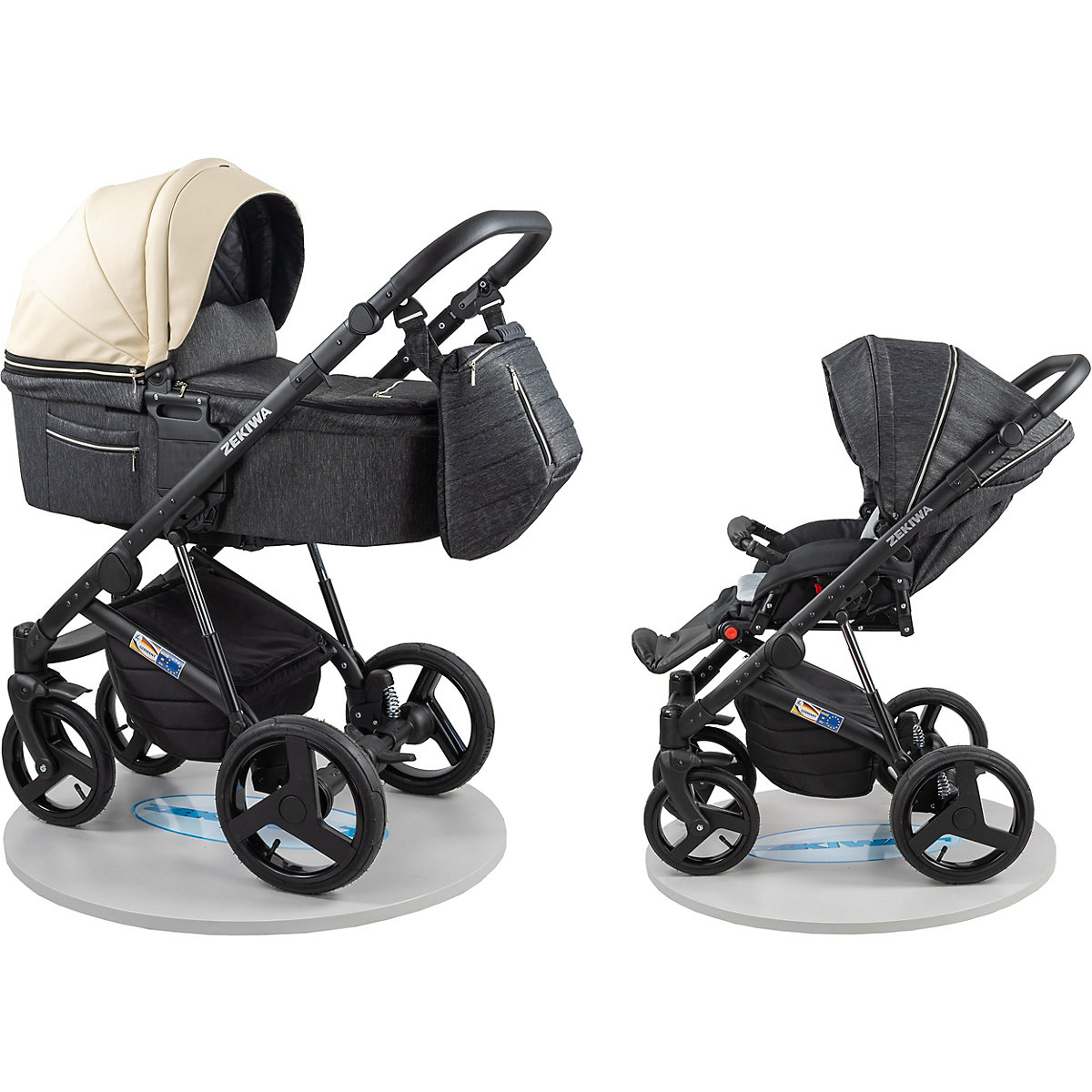 Kombi Kinderwagen Brilliant, 2 in1, Beige/Graphit