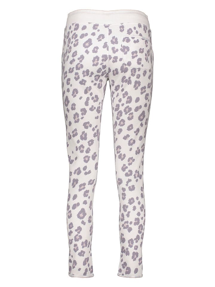 Juvia Pyjama-Hose in Weiß/ Flieder günstig kaufen