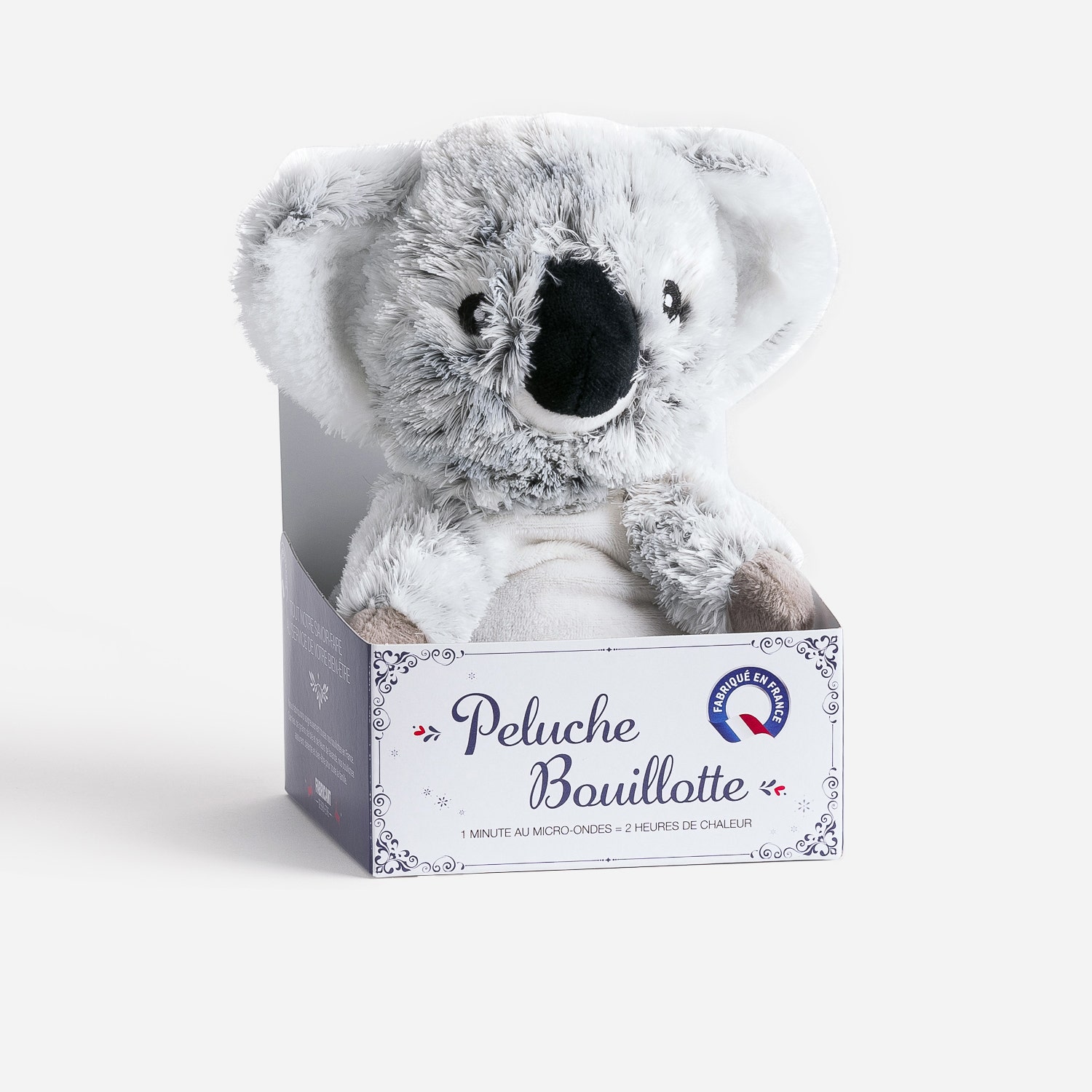 Peluche-bouillotte koala gris