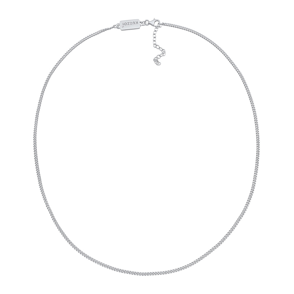 KUZZOI KUZZOI Collier Chaîne pour hommes Basic Fine Minimal en argent sterling 925 plaqu collier