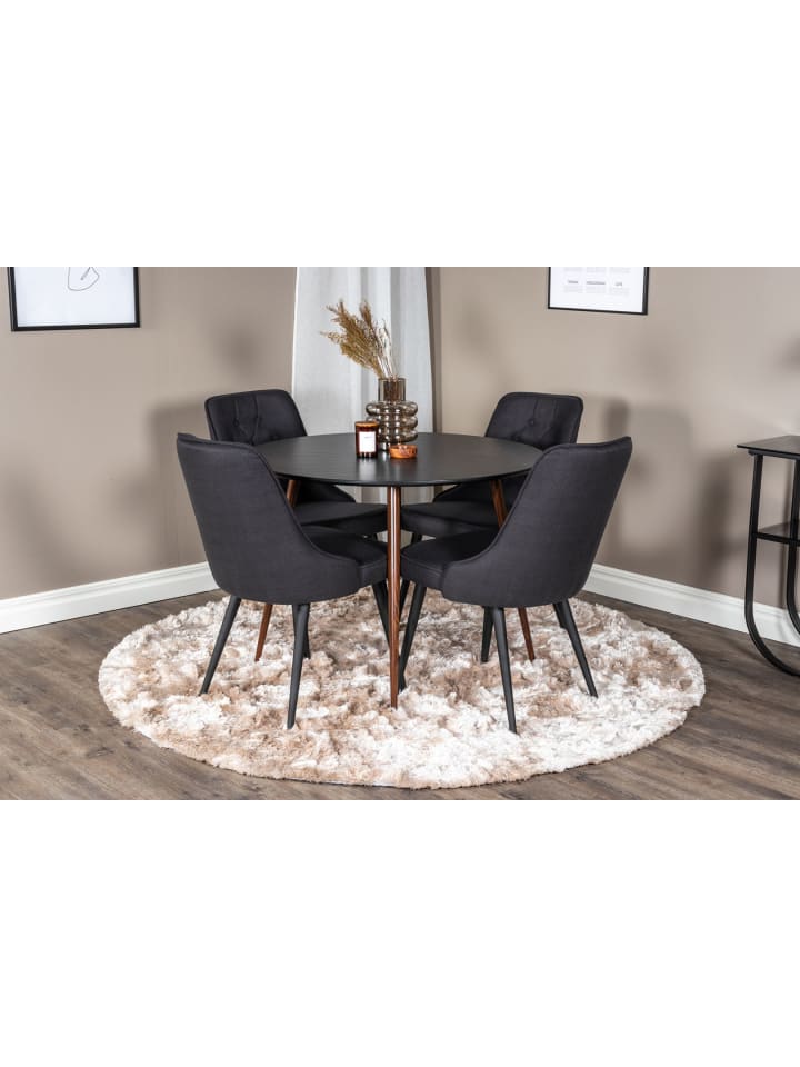 ebuy24 Essgruppe Plaza 22 (5-teilig) Schwarz 100 x 100 cm günstig kaufen onesize
