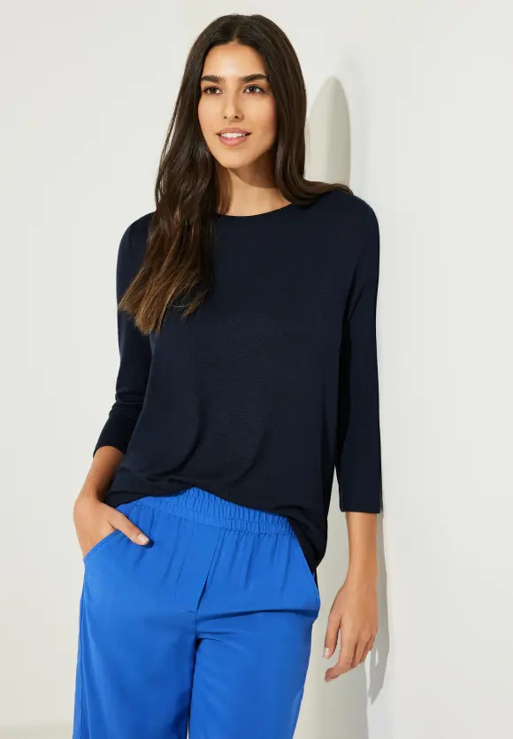 CECIL Langes Shirt in Unifarbe